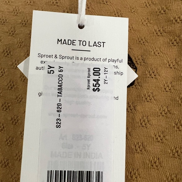 Sproet and Sprout girls dress/jumper size 5 NWT - Picture 4 of 5